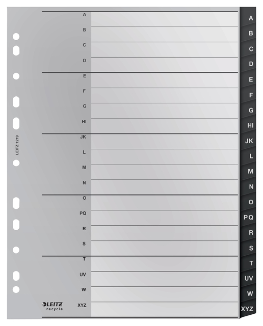 TABBLAD LEITZ RECYCLE A4 A-Z EXTRA