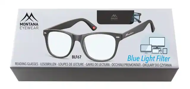 MONTANA BRILLEN MONTANA BLUE LIGHT FILTER LEESBRIL ZWART - S