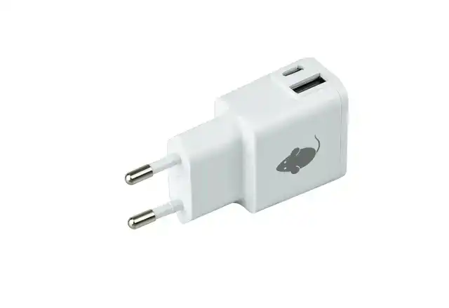 OPLADER GREENMOUSE USB CA DUO 2.4A WIT