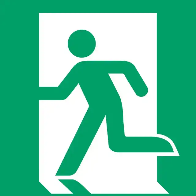 PICTOGRAM DJOIS NOODUITGANG LINKS