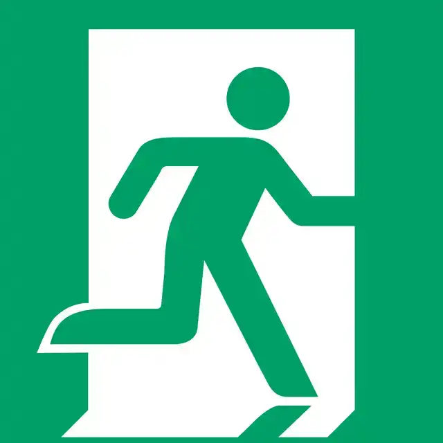PICTOGRAM DJOIS NOODUITGANG RECHTS