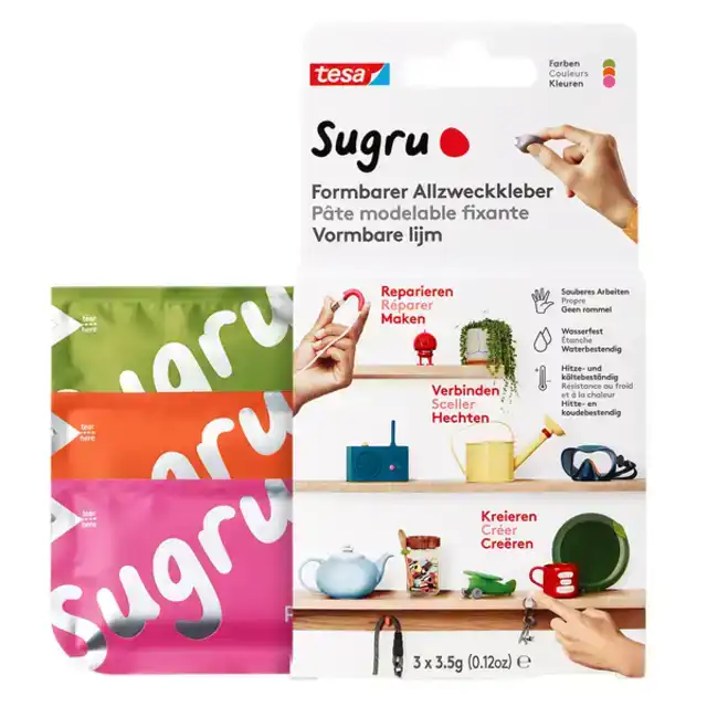 KNEEDBARE LIJM SUGRU TESA 3PAK ROZE