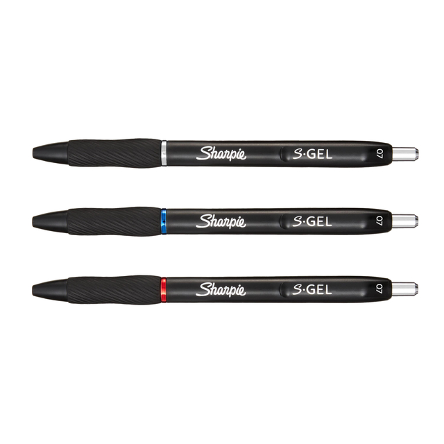 GELSCHRIJVER SHARPIE S-GEL M 3ST ZWART