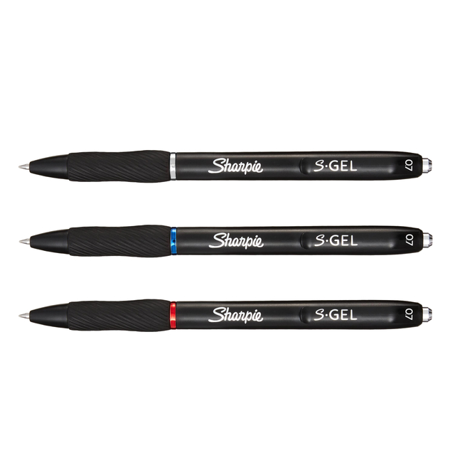 GELSCHRIJVER SHARPIE S-GEL M 3ST ZWART