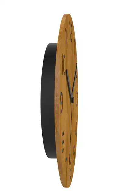 WANDKLOK UNILUX PALMA BAMBOE ZWART