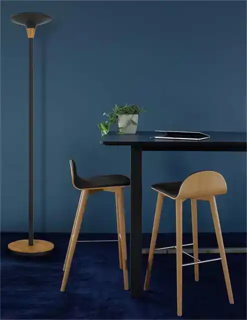VLOERLAMP UNILUX BALY LED BAMBOE ZWART
