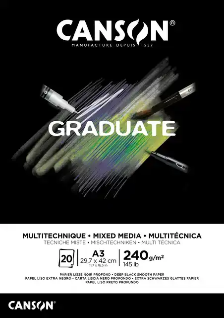 MIXED MEDIAPAPIER CANSON GRADUATE 240GR