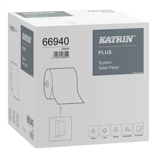 TOILETPAPIER KATRIN PLUS SYSTEEMROL