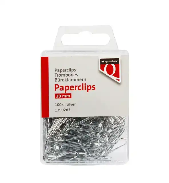 PAPERCLIP QUANTORE 30MM ROND ZILVER 100