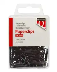 PAPERCLIP QUANTORE 28MM ZWART 100 STUKS