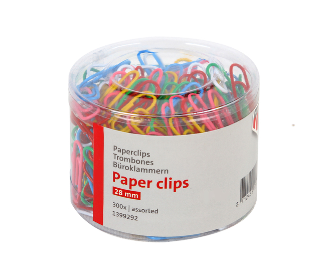 PAPERCLIP QUANTORE 28MM ASSORTI 300