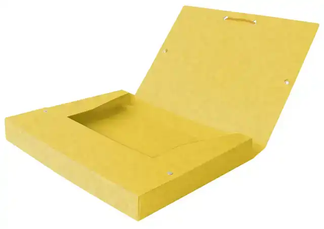 ELASTOBOX OXFORD TOP FILE+ A4 25MM GEEL