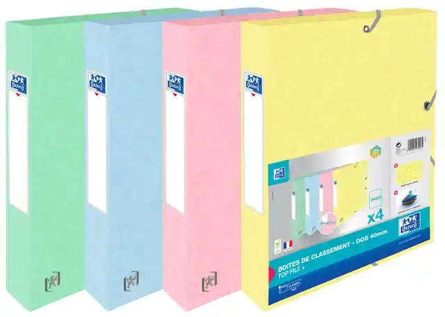 ELASTOBOX OXFORD TOP FILE+ A4 40MM