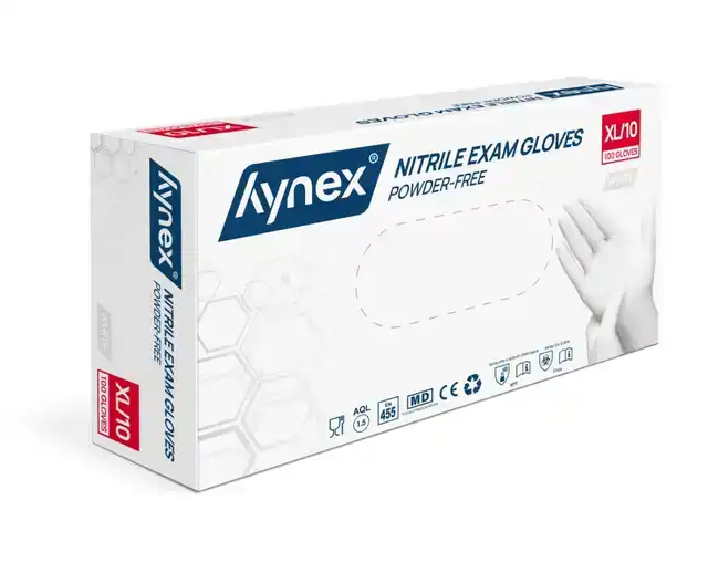 HANDSCHOEN HYNEX NITRIL XL WIT 3.5G 100