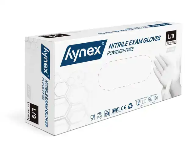 HANDSCHOEN HYNEX NITRIL L WIT 3.5G 100