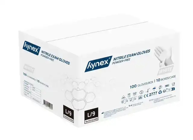 HANDSCHOEN HYNEX NITRIL L WIT 3.5G 100