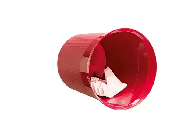 PAPIERBAK HAN RE-LOOP 13L ROND ROOD