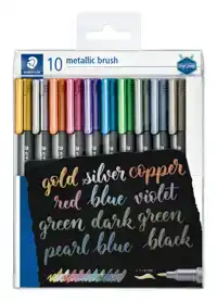 BRUSHPEN STAEDTLER METALLIC ETUI Ã€ 10