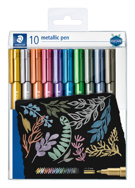 GELPEN STAEDTLER METALLIC ETUI Ã 10