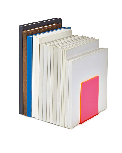 BOEKENSTEUN MAUL 10X10X13CM ACRYL NEON