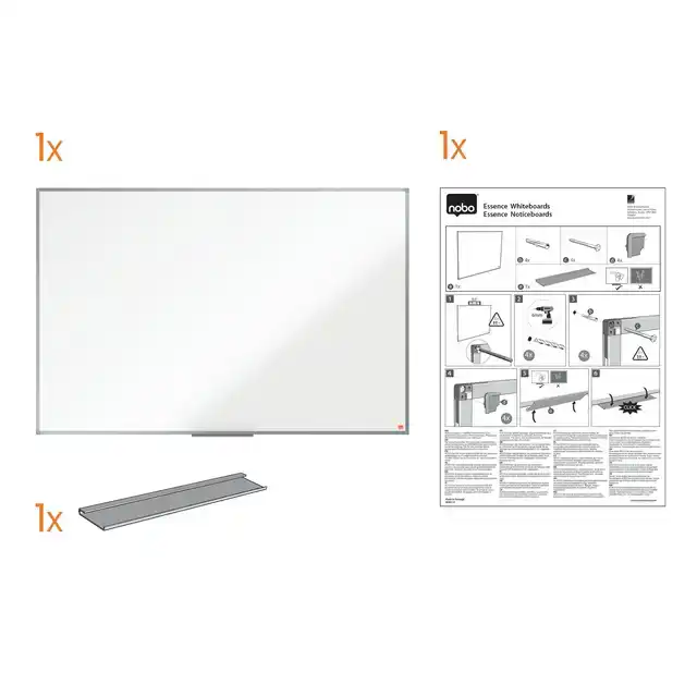 WHITEBOARD NOBO ESSENCE 45X60CM STAAL