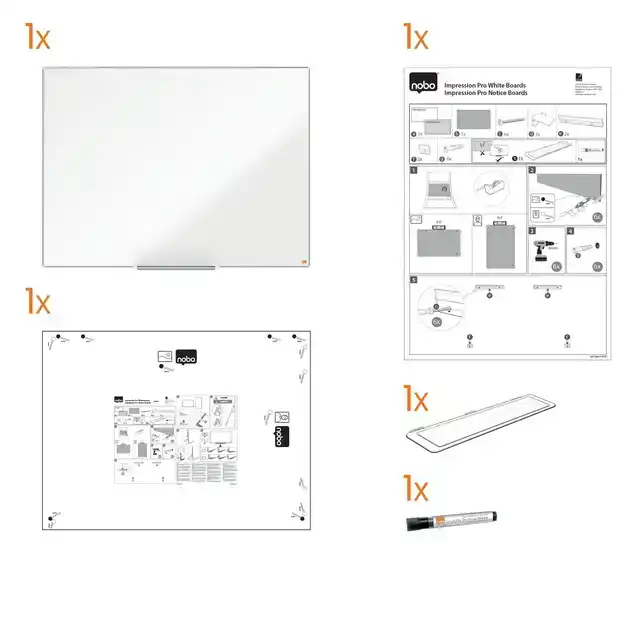WHITEBOARD NOBO IMPRESSION PRO 60X90CM