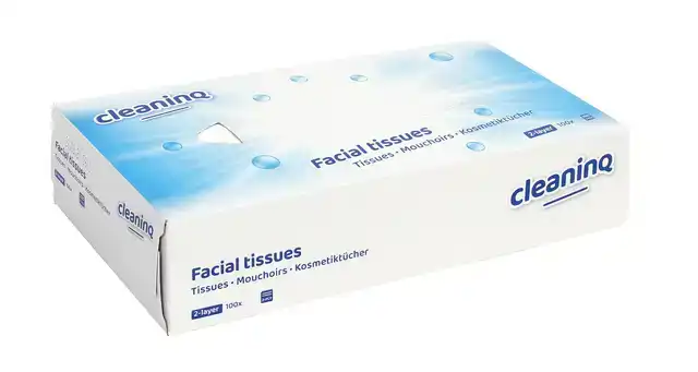 FACIAL TISSUES CLEANINQ 2LAAGS 100STUKS