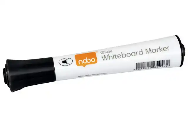WHITEBOARDMARKER NOBO GLIDE ROND ZWART