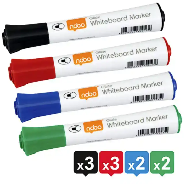 WHITEBOARDMARKER NOBO GLIDE ROND ASS