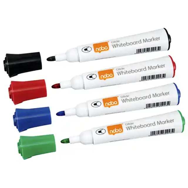 WHITEBOARDMARKER NOBO GLIDE ROND ASS