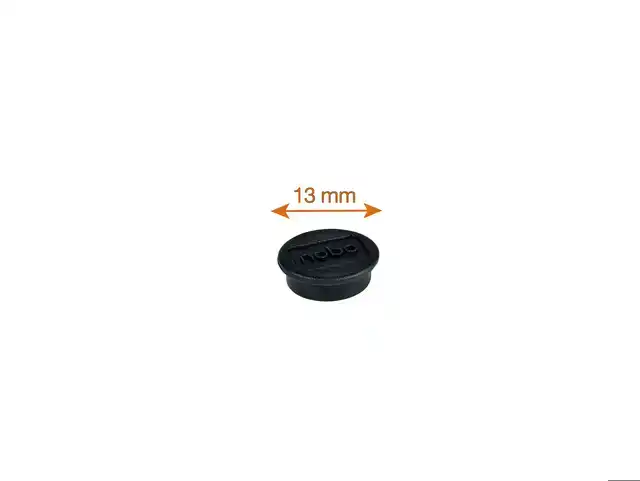 MAGNEET NOBO 13MM ZWART 10 STUKS