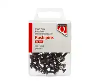 PUSH PINS QUANTORE ZWART 40 STUKS