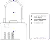 HANGSLOT PAVO MET CIJFERSLOT EN KABEL