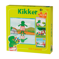 DE WERELD VAN KIKKER 4 IN 1 PUZZEL (GROEN) (4+6+9+16)