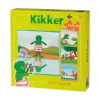 DE WERELD VAN KIKKER 4 IN 1 PUZZEL (GROEN) (4+6+9+16)