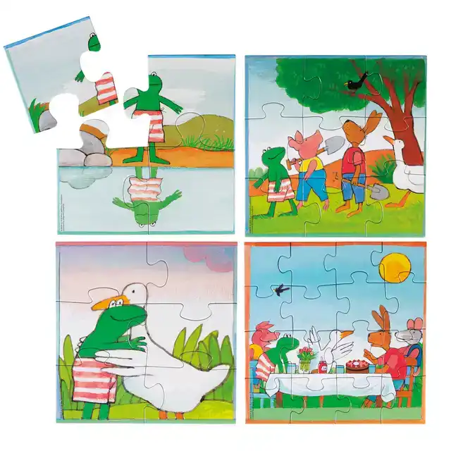 DE WERELD VAN KIKKER 4 IN 1 PUZZEL (GROEN) (4+6+9+16) BAMBOLINO TOYS
