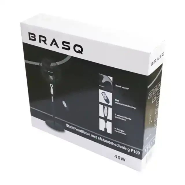 STATIEFVENTILATOR BRASQ MET REMOTE 40CM
