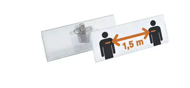 BADGE DURABLE MET COMBIKLEM 40X105MM