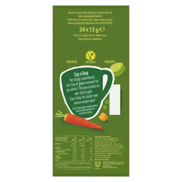 CUP-A-SOUP UNOX GROENTE 140ML