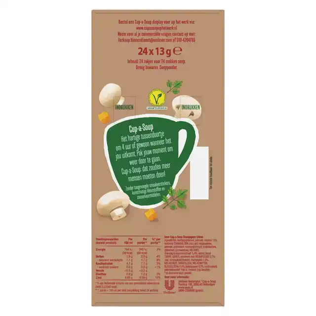 CUP-A-SOUP UNOX CHAMPIGNON CREME 140ML