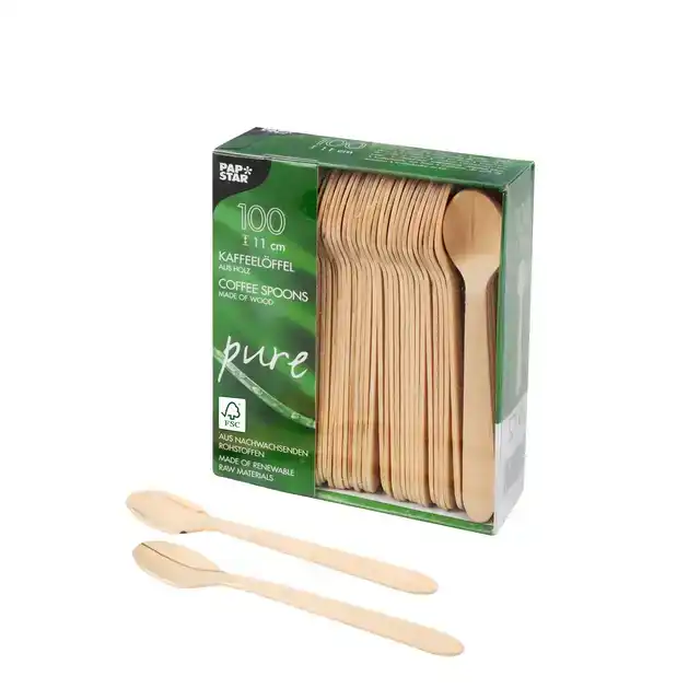KOFFIELEPEL PAPSTAR 110MM HOUT