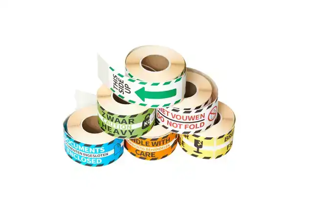 ETIKET RILLPRINT FRAGILE GEEL