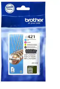 INKTCARTRIDGE BROTHER LC-421 ZWART + 3