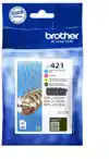 INKTCARTRIDGE BROTHER LC-421 ZWART + 3