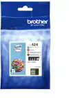 INKTCARTRIDGE BROTHER LC-424 ZWART + 3