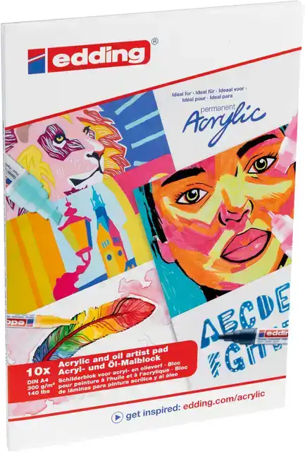 OLIE-ACRYLBLOK EDDING 30010 A4 10 VEL