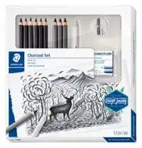 HOUTSKOOLPOTLOODSET STAEDTLER 12DLG