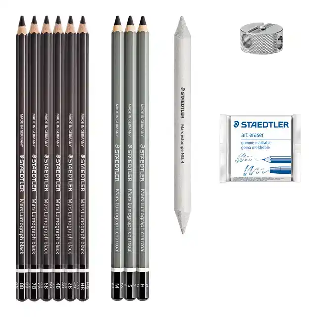 HOUTSKOOLPOTLOODSET STAEDTLER 12DLG