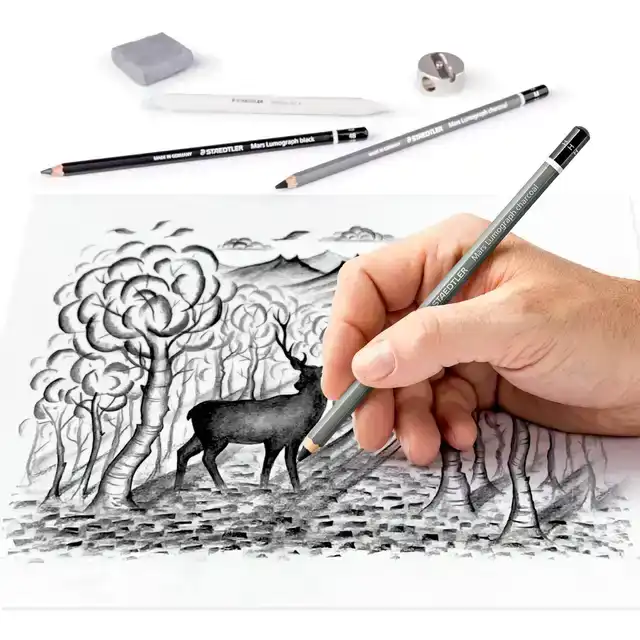 HOUTSKOOLPOTLOODSET STAEDTLER 12DLG