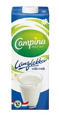 CAMPINA LANGLEKKER VOLLE MELK PAK 1LTR